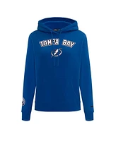 Women's Pro Standard Blue Tampa Bay Lightning Classic Chenille Pullover Hoodie