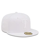 Men's New Era Texas Rangers White on White 59FIFTY Fitted Hat