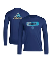 Men's adidas Navy Philadelphia Union Local Pop Aeroready Long Sleeve T-shirt