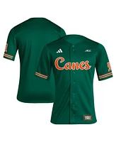 Men's adidas Green Miami Hurricanes Reverse Retro Replica Baseball Jersey