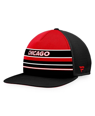 Men's Fanatics Red, Black Chicago Blackhawks Special Edition 2.0 Trucker Snapback Adjustable Hat