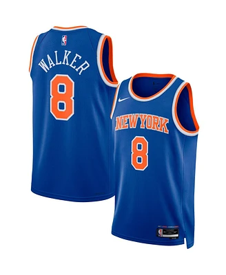 Men's and Women's Nike Kemba Walker Blue New York Knicks Swingman Jersey - Icon Edition