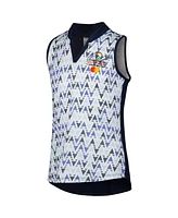 Girls Youth adidas Navy Arnold Palmer Print Heat.rdy Polo Shirt