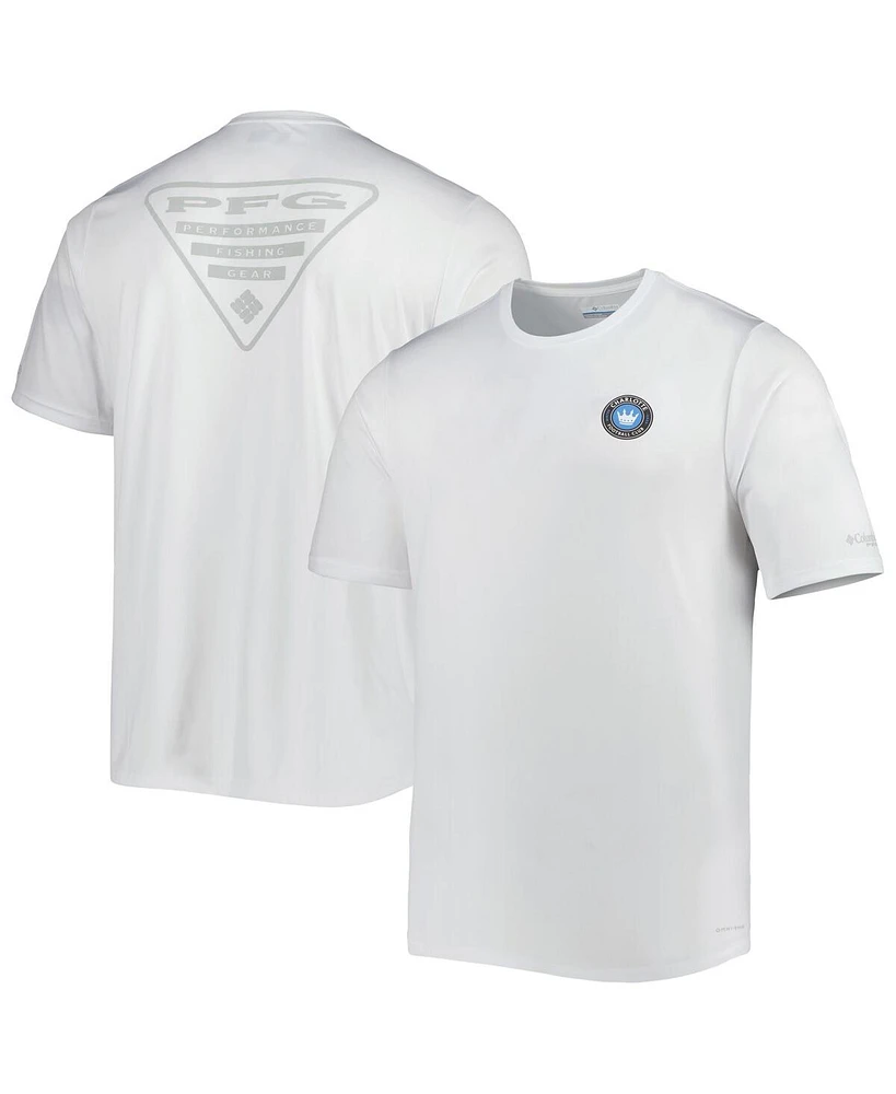 Men's Columbia White Charlotte Fc Terminal Tackle Omni-Shade T-shirt