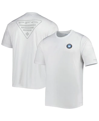 Men's Columbia White Charlotte Fc Terminal Tackle Omni-Shade T-shirt
