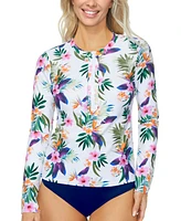 Island Escape Women's Half-Zip Rasher Top, Created for Macy's