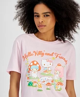 Love Tribe Juniors' Mushrooms Hello Kitty & Friends T-Shirt