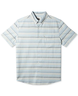 Quiksilver Big Boys Oxford Stripe Classic Short-Sleeve Cotton Shirt