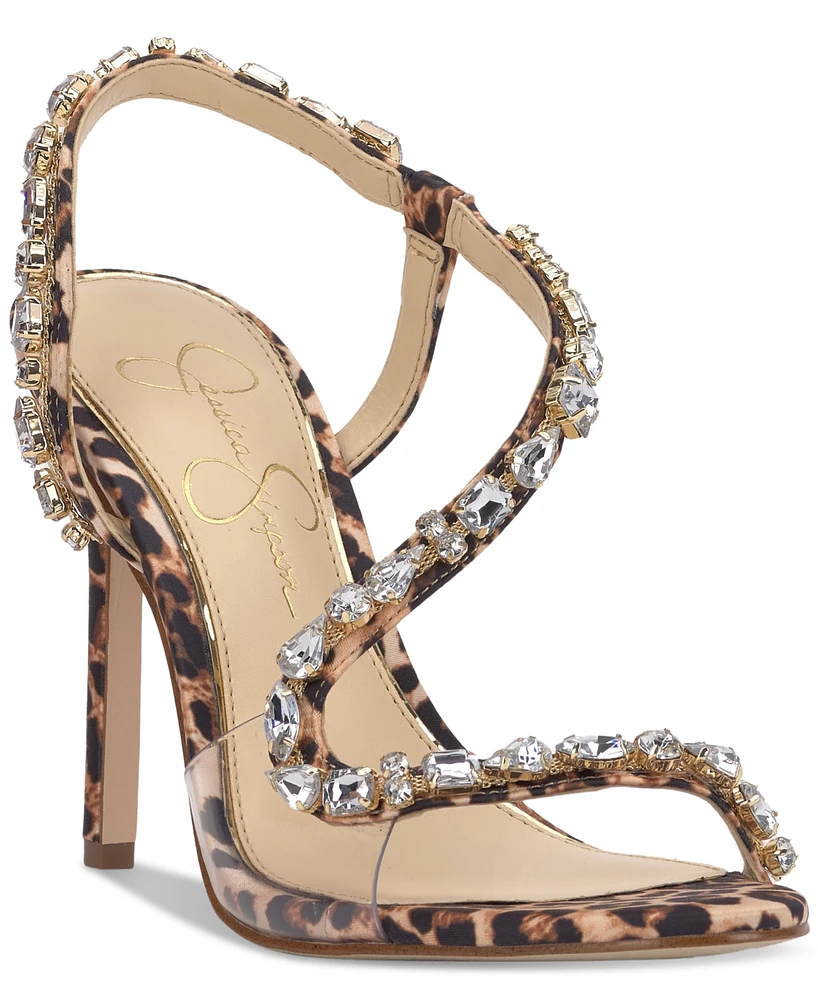 Jessica Simpson Women's Jaycin Barely-There Rhinestone Evening Sandals