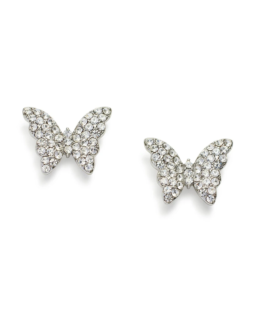 Kleinfeld Faux Stone Pave Butterfly Stud Earrings