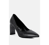 London Rag Tickles Italian Block Heel Pumps