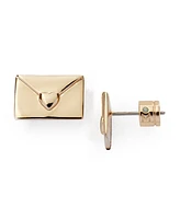 Kleinfeld Gold-Tone Love Letter Stud Earrings