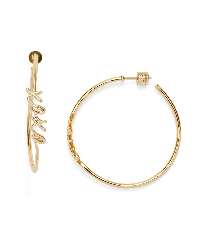 Kleinfeld Gold-Tone Xoxo Script Hoop Earrings