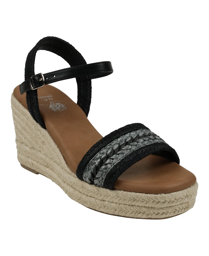 Gc Shoes Women's Solene Slingback Espadrille Wedge Sandals