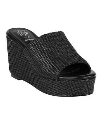 Gc Shoes Women's Vivica Espadrille Slide Wedge Sandals