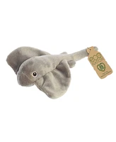 Aurora Medium Eco Softies Stingray Eco Nation Eco-Friendly Plush Toy Grey 9.5"