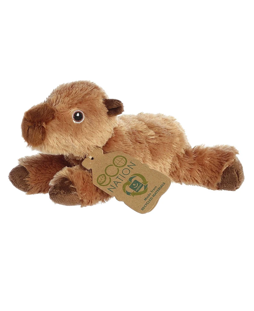 Aurora Small Eco Softies Capybara Eco Nation Eco-Friendly Plush Toy Brown 8.5"