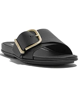 FitFlop Women's Gracie Maxi-Buckle Leather Slides