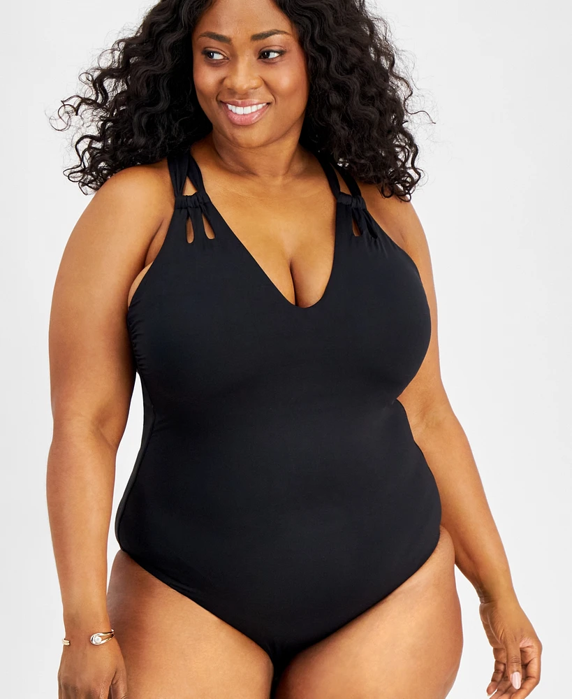 Becca Etc Plus Color Code Strappy One-Piece Swimsuit