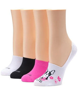 Hue Women's Sneaker Liner Socks, 4 pack