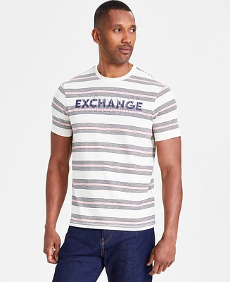A|X Armani Exchange Men's Stripe Logo Graphic T-Shirt