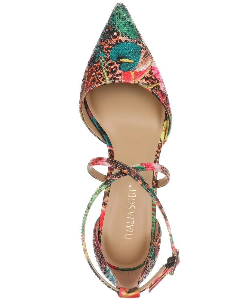 Thalia Sodi Women's Valencia Crisscross Ankle-Strap Pumps