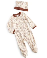 Disney Baby Boys The Lion King Footed Coverall & Hat, 2 Piece Set