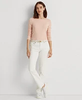 Lauren Ralph Cotton-Blend Long-Sleeve Top