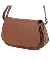 Mancini Pebbled Isabella Leather Crossbody Handbag