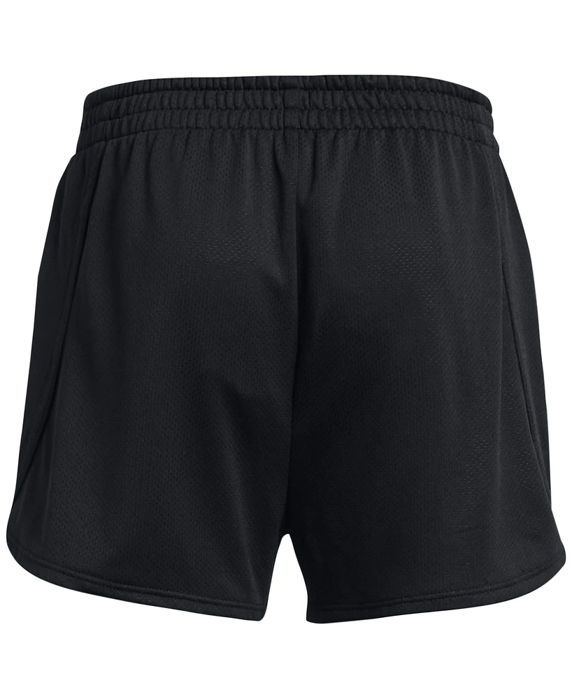 Under Armour Big Girls Play Up Mesh Shorts