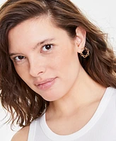 On 34th Small Chain Link Front-Facing Hoop Earrings, 0.88", Created for Macy's