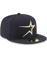 Men's New Era Navy Houston Astros Cooperstown Collection Wool 59FIFTY Fitted Hat