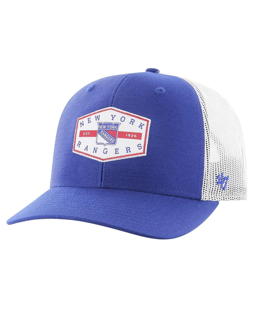 Men's '47 Brand Blue New York Rangers Convoy Trucker Adjustable Hat