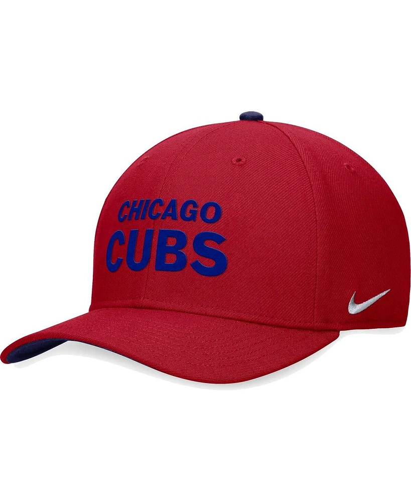 Men's Nike Red Chicago Cubs Classic99 Swoosh Performance Flex Hat