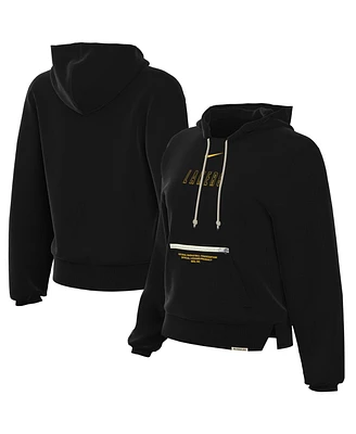 Women's Nike Black Los Angeles Lakers Courtside Standard Issue Performance Pullover Hoodie