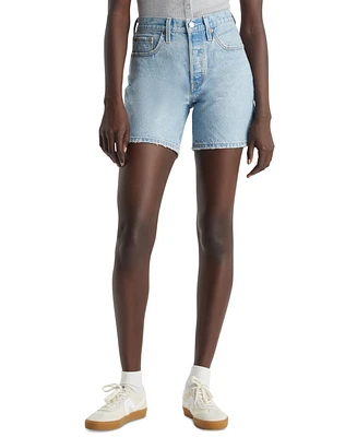 Levi's 501 Mid-Thigh High Rise Straight Fit Denim Shorts