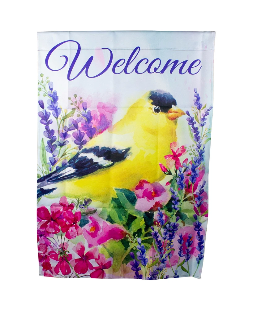 Northlight Welcome Finch Spring Outdoor House Flag 28" x 40"