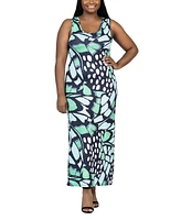 24seven Comfort Apparel Plus Size Casual Razorback Tank Maxi Dress