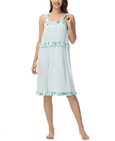 C. Wonder Women's Printed Ruffle Babydoll Nightgown