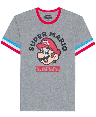Hybrid Men's Super Mario Short Sleeve Ringer T-shirt