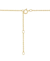 Diamond Mama Coin Pendant Necklace (1/10 ct. t.w.) in 14k Gold-Plated Sterling Silver, 16" + 2" extender - Gold