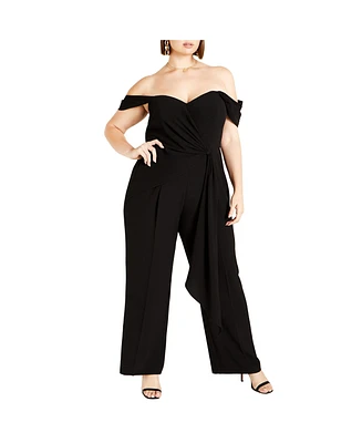 Plus Gabriela Off Shoulder Jumpsuit