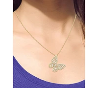 Lab-Grown White Sapphire Butterfly 18" Pendant Necklace (2-1/4 ct. t.w.)