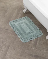 Laura Ashley Crochet Reversible Cotton Bath Rug