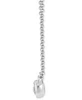 Wonder Fine Jewelry Diamond Mickey Mouse Pendant Necklace (1/8 ct. t.w.) in Sterling Silver, 16" + 2" extender