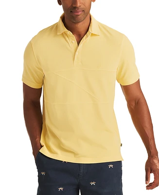 Nautica Men's Textured Pieced Pique Short Sleeve Polo Shirt