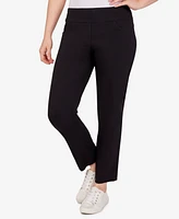 Ruby Rd. Petite Mid-Rise Pull-On Straight Solar Millennium Tech Ankle Pants