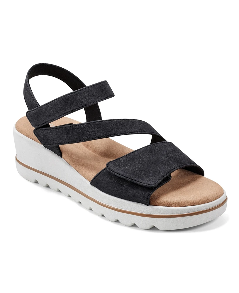 Easy Spirit Women's Shirley Open Toe Strappy Casual Wedge Sandals