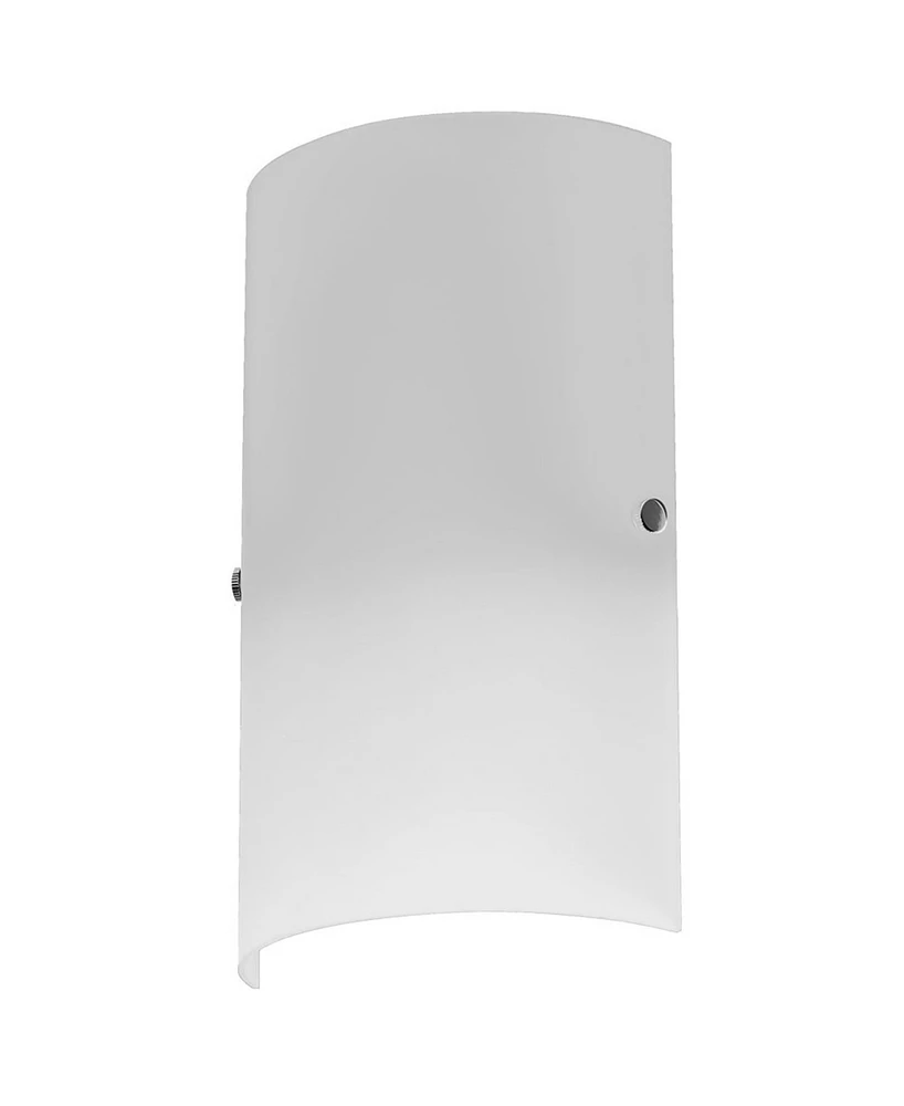 Dainolite 12" Metal, Glass Paza 1 Light Wall Sconce with Frosted Glass