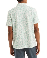 Nautica Men's Floral Print Pique Short Sleeve Polo Shirt